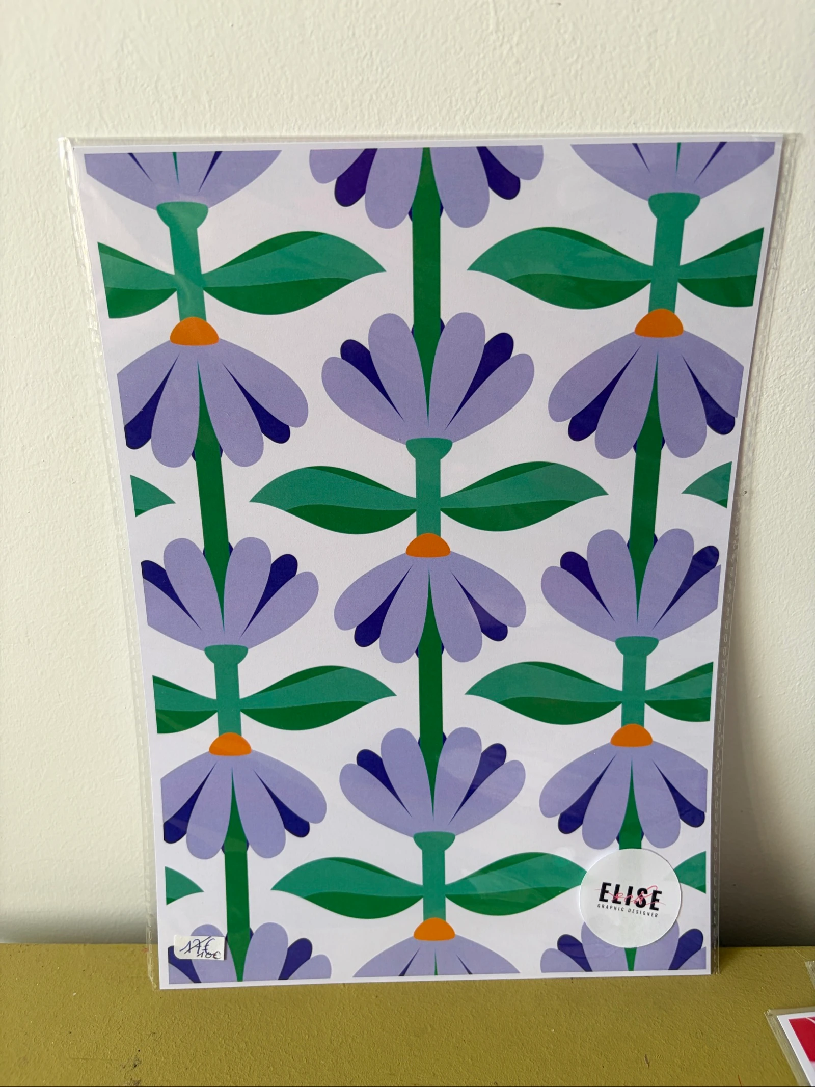 Affiche « Fleurs violettes » – Format A4 🌸💜